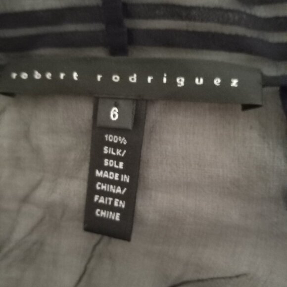 ROBERT RODRIGUEZ BLACK SILK SHEER WRAP BLOUSE 6 - Picture 9 of 9